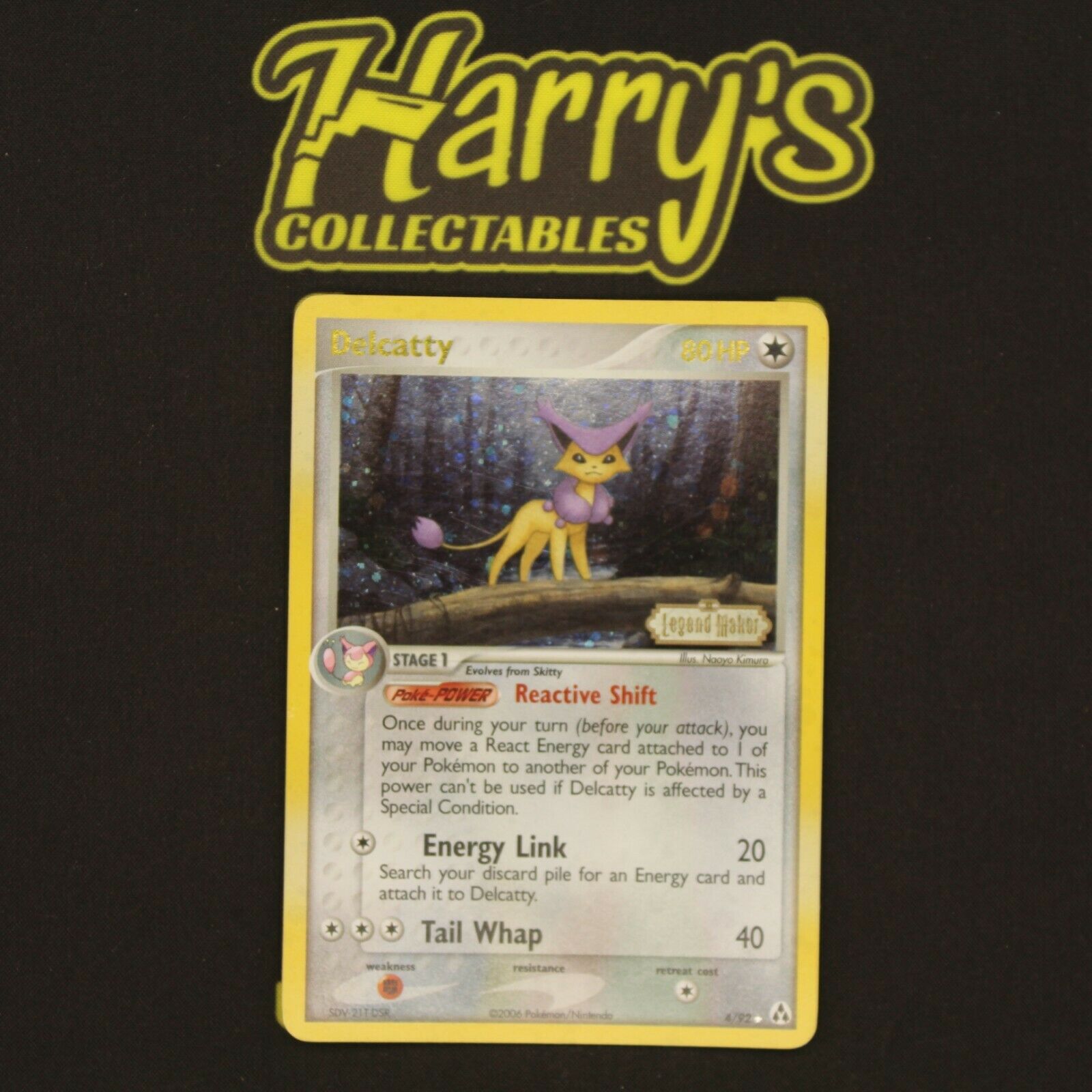 ⭐ Delcatty - 4/92 - Pokemon Card - EX Legend Maker Stamped Holo Rare - EX-LP ⭐ - Image 1