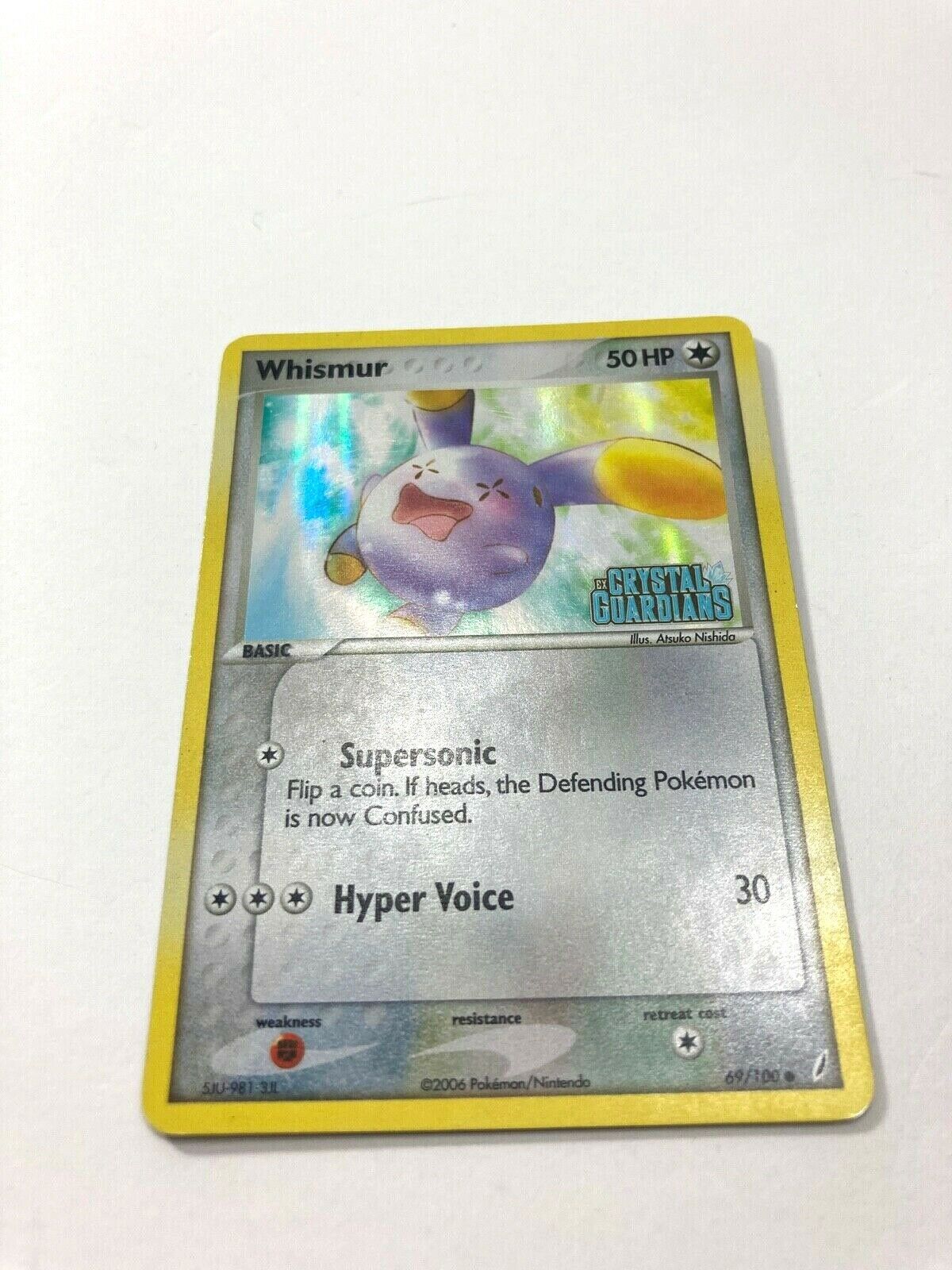Whismur 69/100 Reverse Holo - EX Crystal Guardians - Pokemon Trading Card - Image 1
