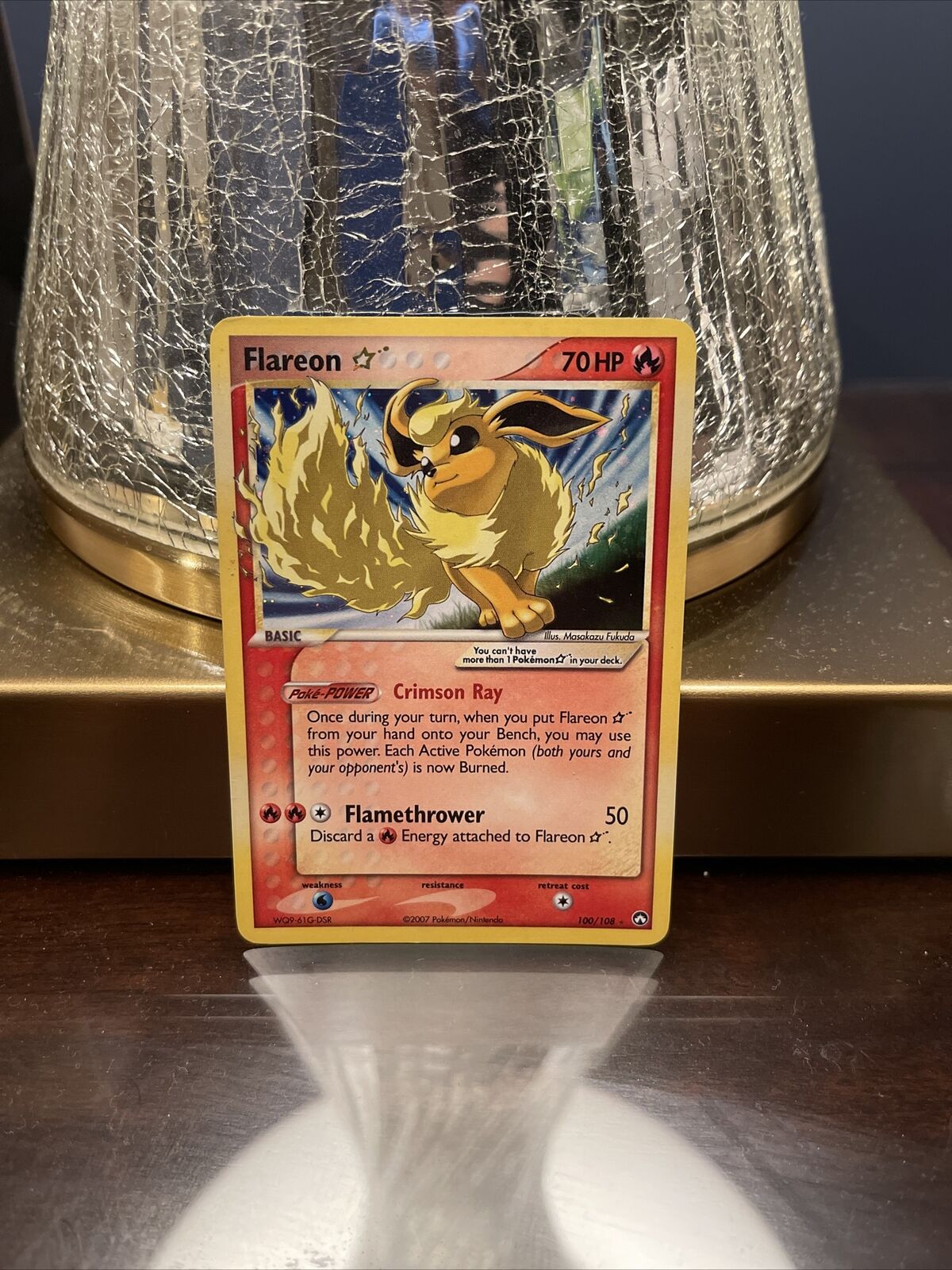 Pokémon Flareon EX Power Keepers 100/108 Gold Star Shiny Holo Rare Near Mint TCG - Image 1