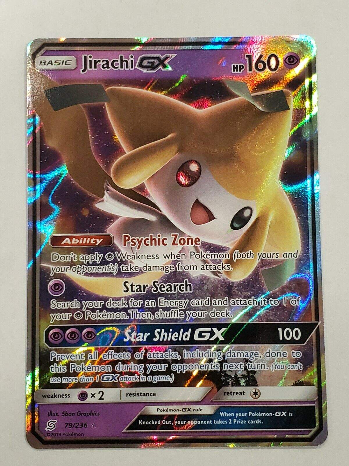 Jirachi GX - 79/236 - Ultra Rare Unified Minds Pokémon Card - Near Mint - Image 2