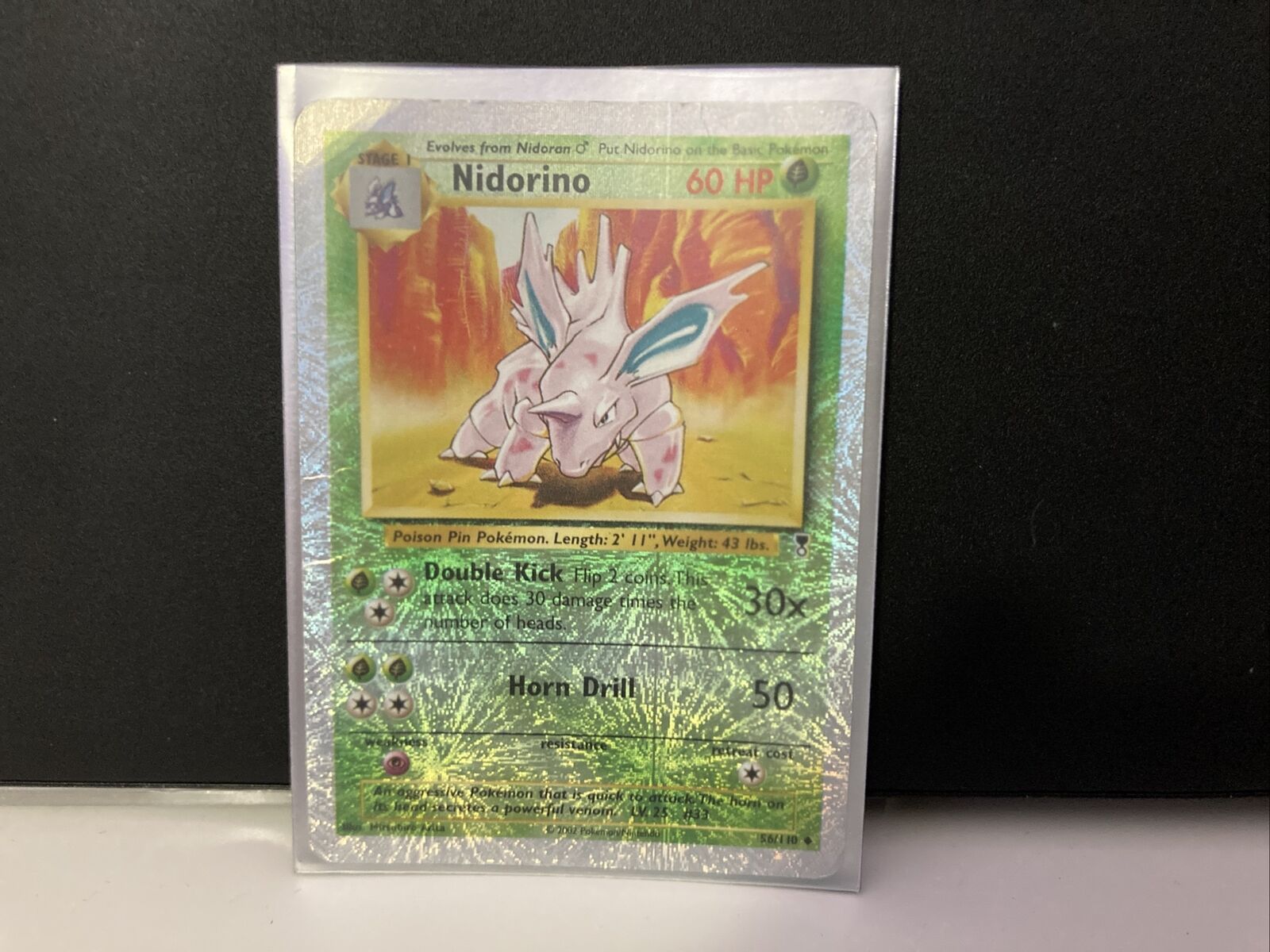 Nidorino Reversed Holo 56/110 Legendary Collection Pokemon Card MP - Image 1