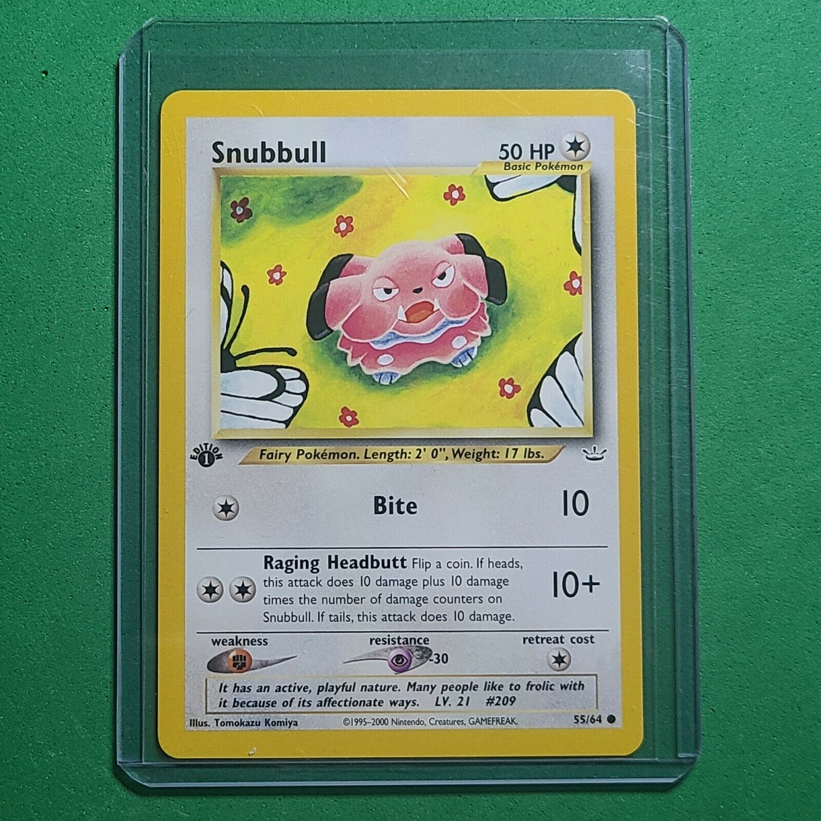 NM/Mint 1st Edition Snubbull 55/64 Neo Revelation Pokemon Card WOTC - Image 3