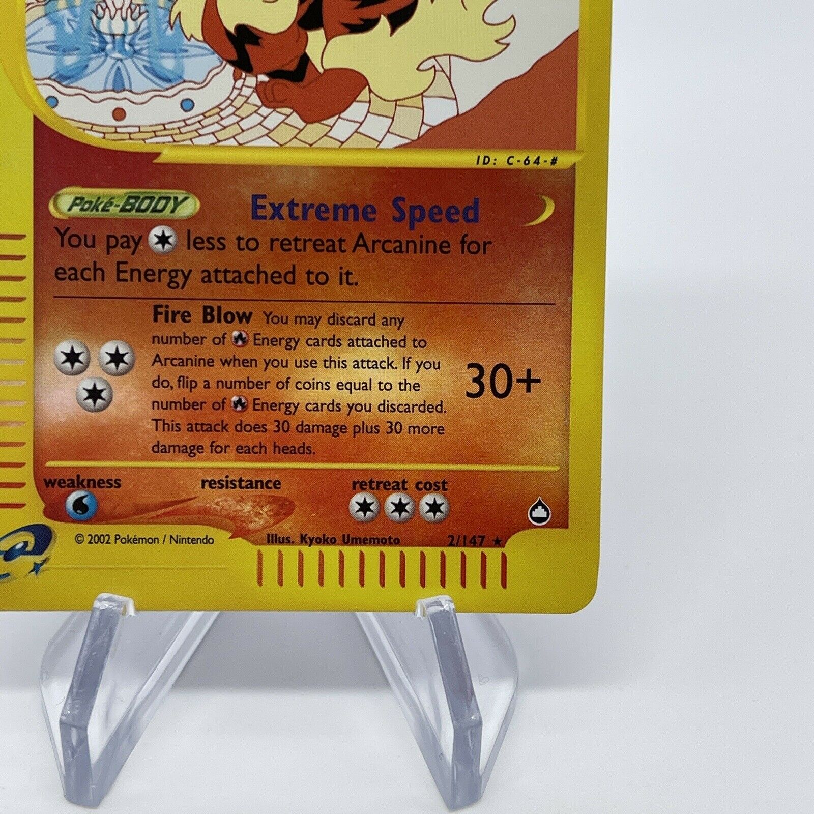 Arcanine 2/147 - Reverse Holo Near Mint Rare Aquapolis Set E-Reader Pokemon Card - Image 5
