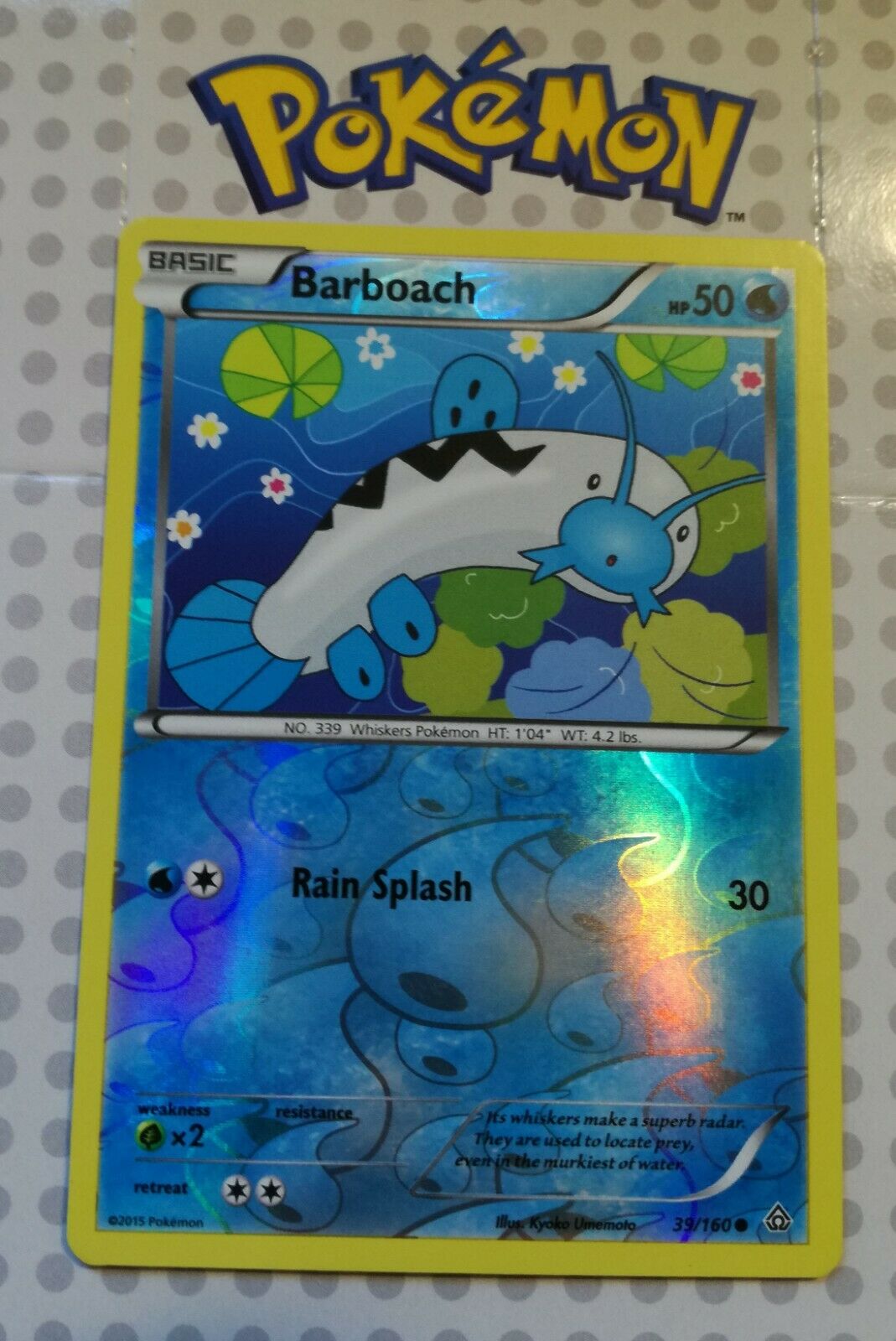 Pokemon Card Barboach 39/160 Reverse Holo Primal Clash MINT - Image 1