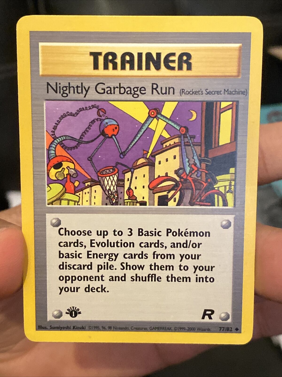 Pokemon Card Nightly Garbage Run 77/82 1st Edition Team Rocket WOTC Near Mint - Image 5