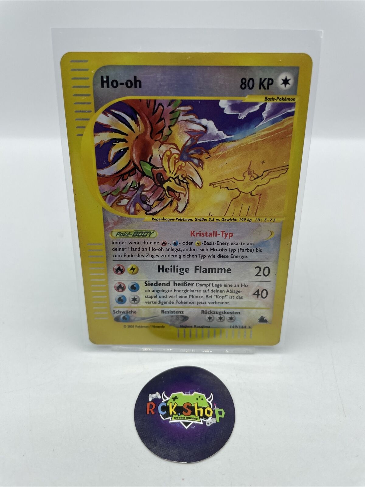 Pokemon Card-HO-OH 149/144 - Skyridge-German-Reverse-Holo - EXCELLENT- - Image 1