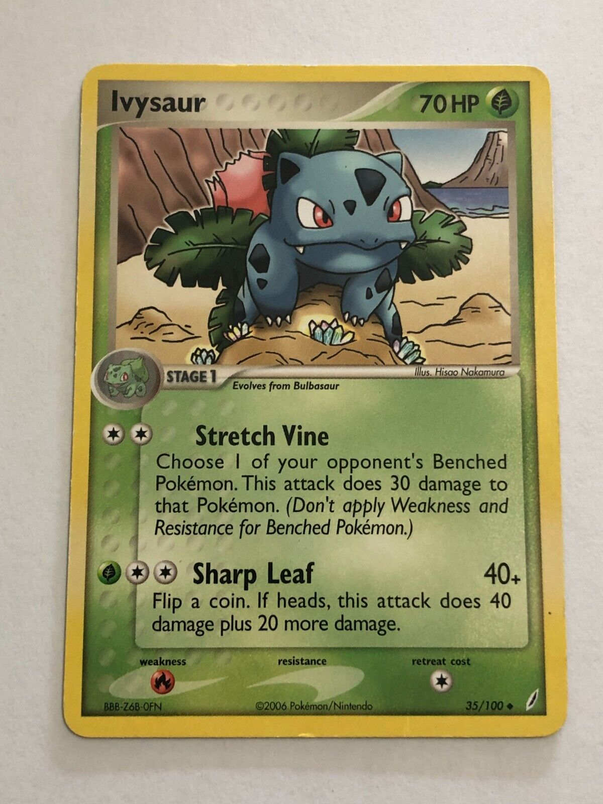 Pokemon Card EX Crystal Guardians Ivysaur 35/100 Light Played - Image 1
