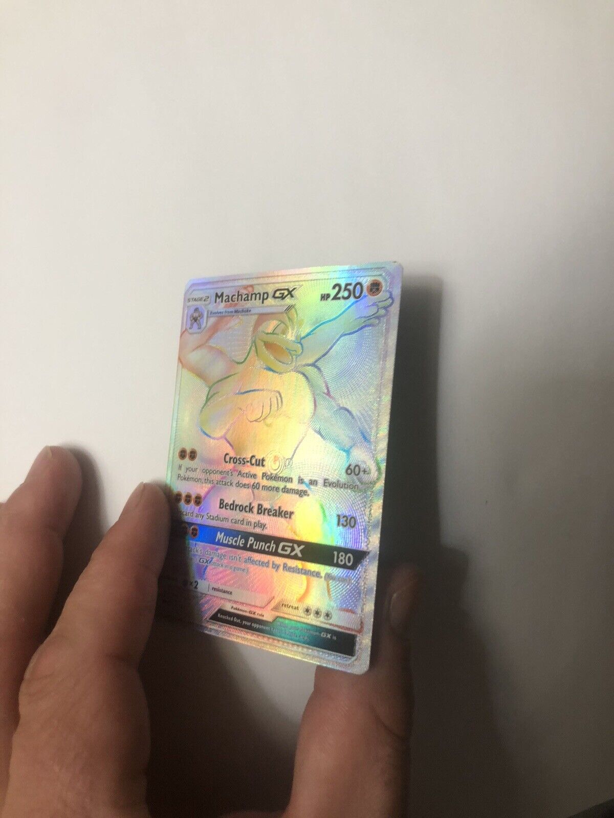 Machamp GX 154/147 Rainbow Secret Rare Burning Shadows Pokemon TCG Card - Image 1