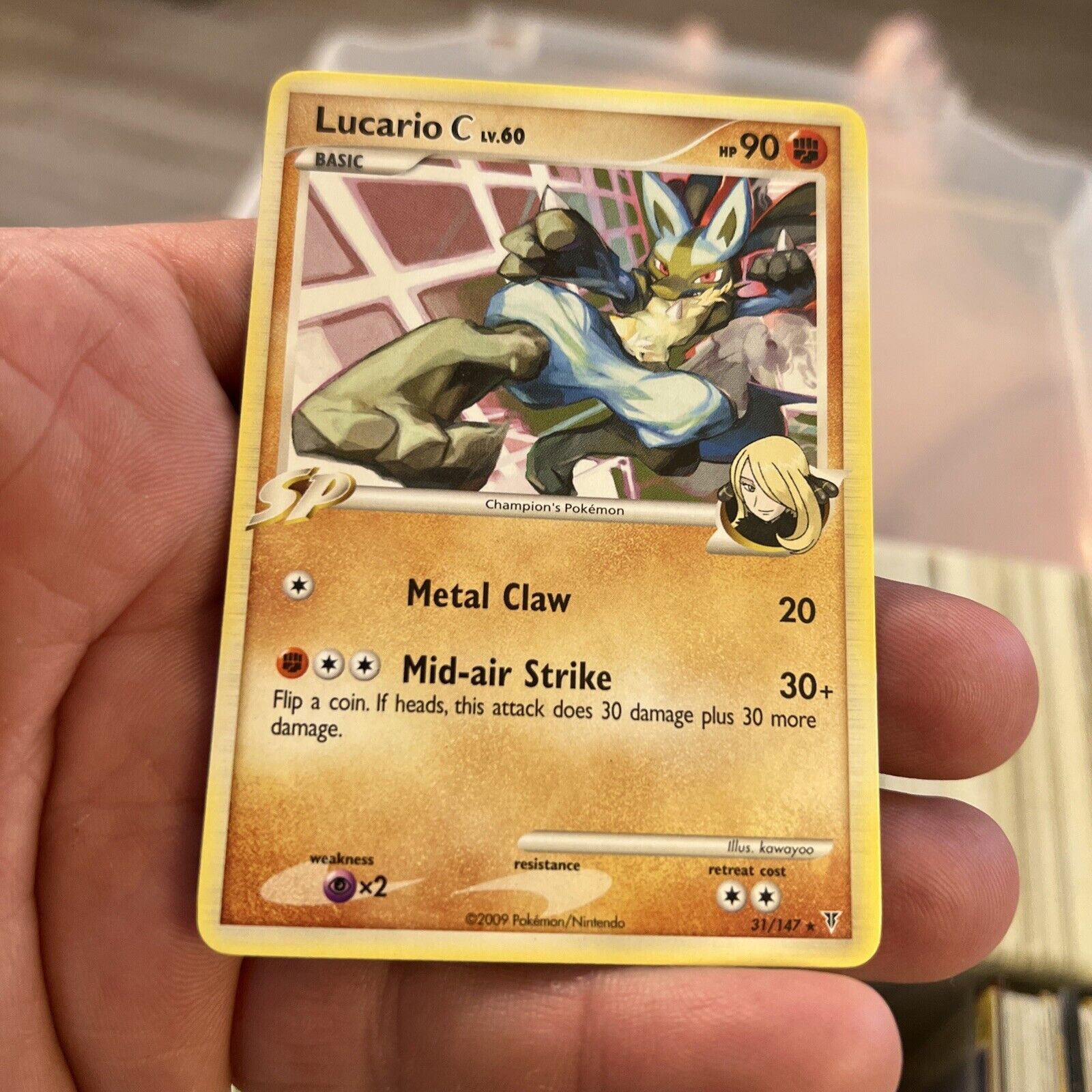 Lucario C 31/147 Non-Holo Rare Platinum Supreme Victors Pokemon Card Mint - Image 1