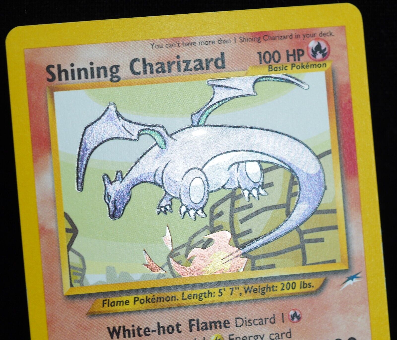 Shining Charizard 107/105 Neo Destiny Pokemon Card NM-EX Condition - Image 2