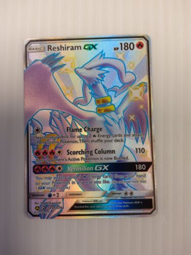 Reshiram GX SV51/SV94 Hidden Fates Shiny Vault Pokemon Card= Values - MAVIN