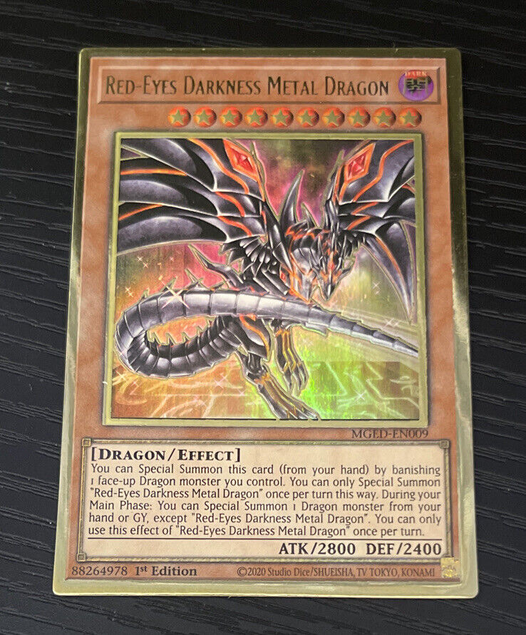 Yugioh TCG Red-Eyes Darkness Metal Dragon MGED-EN009 Ultra Rare - Image 1