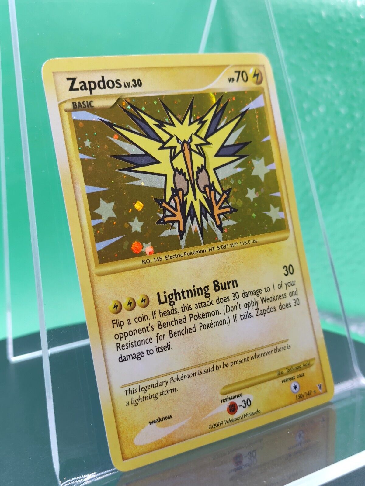 * Zapdos 150/147 Platinum Supreme Victors Secret Rare Holo 2009 Pokemon Card TCG - Image 2