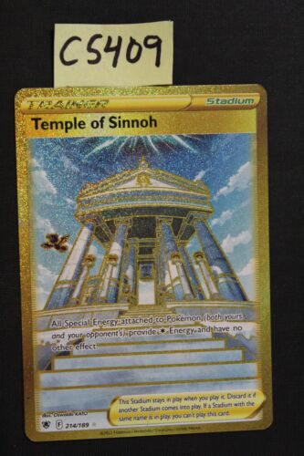 Pokemon TEMPLE OF SINNOH 214/189 Astral Radiance Secret Rare Gold Trainer (C5409