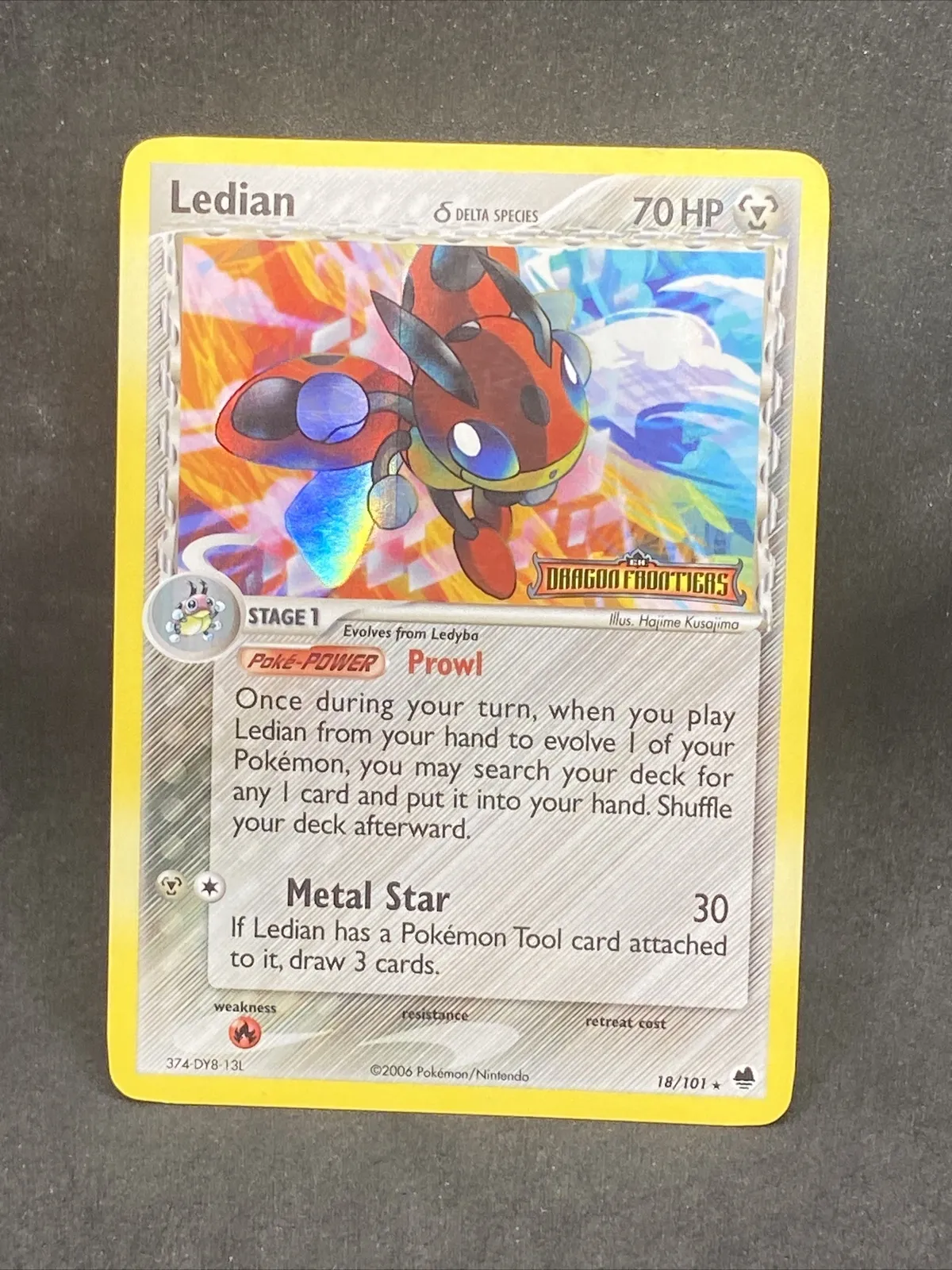 Pokémon TCG Ledian (Delta Species) 18/101 Dragon Frontiers Stamped Reverse Holo - Image 1