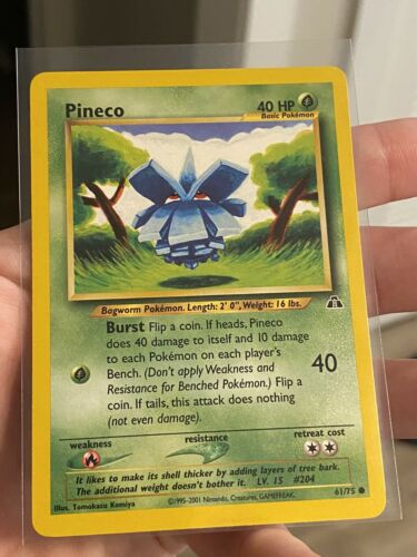 Pineco x4 - Neo Discovery 61/75 - Grass - WoTC Pokemon Card - Image 2